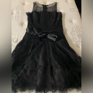 Jessica McClintock Black Lace Dress